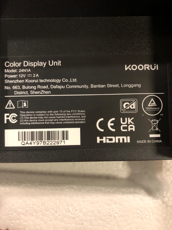 Photo 6 of KOORUI 24 Inch Computer Monitor -FHD 1080P Gaming Monitor 165Hz VA 1ms Build-in FreeSync™, Compatible G-sync, LED Monitors with Ultra-Thin, HDMI X2 /DP, VESA Compatible, Tilt Adjustable, Eye Care 24E4