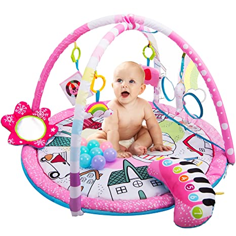 Photo 1 of Amagoing Baby Gym Play Mat,4-in-1 Infant Activity Gym with 6 Detachable