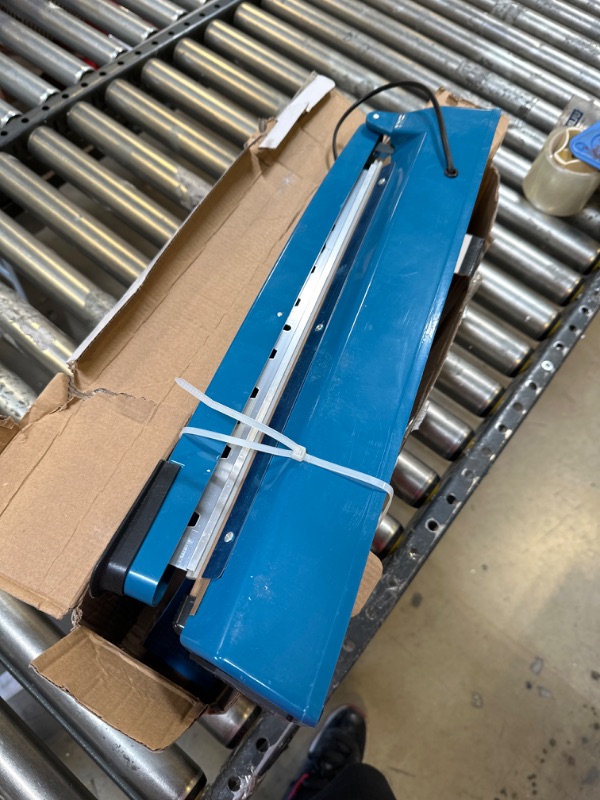 Photo 3 of 16"/400mm Impulse Heat Sealing Machine Manual Hand Sealer Heat Seal Packing for Tubing Poly, Plastic Bag, Sealing Food, Meal with Free Replacement Repair Element Kit Using Pure Copper Transformer Blue