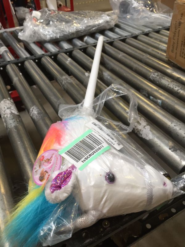 Photo 2 of Aurora - Ride-On - 37" Giddy Up Stick Unicorn - White