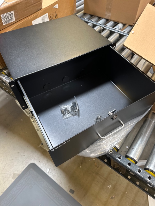 Photo 1 of RackPath 4U Rack Mount Drawer for 19 Inch AV/Network/DJ Equipment Racks or Cabinets with Lock and Key
