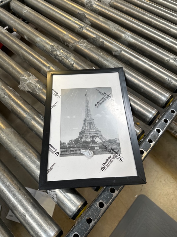 Photo 1 of 8x10 Picture Frame, White Silver-edge Simple Modern Aluminum Metal Photo Frame With HD Clear Real Glass, Tabletop and Wall Collage Display.