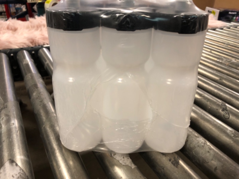 Photo 2 of  6 Pack of Reusable Squeeze Water Bottles | 22 oz. BPA-Free Plastic Bottles with Pull Top Cap | Made in USA | Top Rack Dishwasher Safe | Fits Most Bike Cages