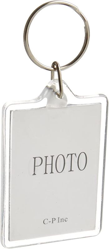 Photo 1 of 5pcs Clear Acrylic Blank Photo Picture Frame Keychain Keyring Insert, Suit the size of 2.7 * 4.6cm (Rectangle)
