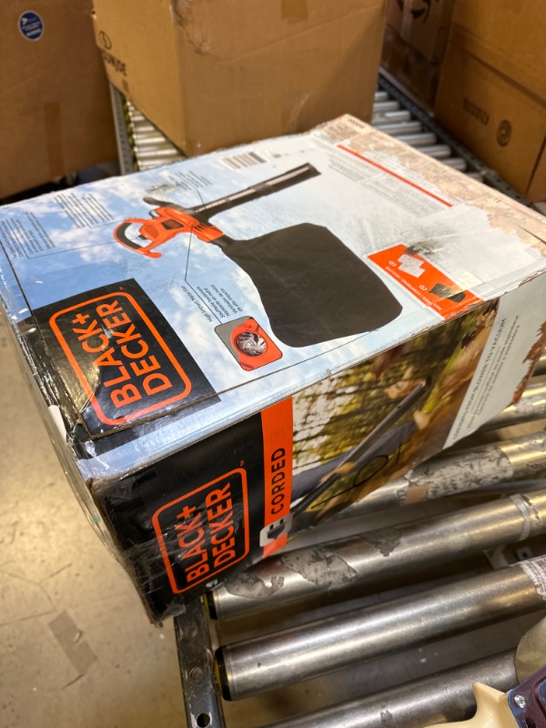 Photo 1 of BLACK+DECKER Leaf Blower & Leaf Vacuum, 3-in-1, 12-Amp, 250-MPH, 400-CFM (BV6000)