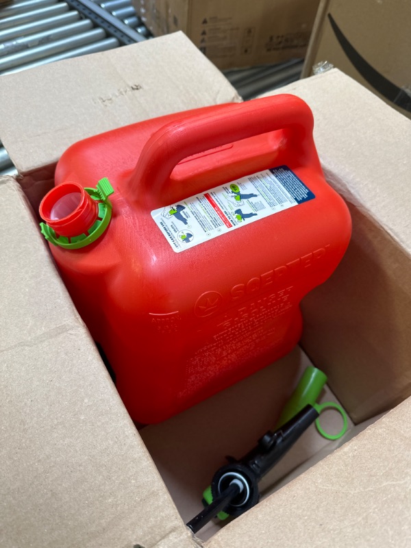 Photo 2 of Scepter FSCG552 Fuel Container with Spill Proof SmartControl Spout, Red Gas Can, 5 Gallon 5 Gallon Red Gas Can