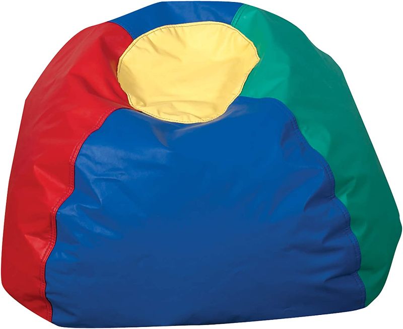 Photo 1 of Children's Factory 26" Kids Bean Bag Chairs, Flexible Seating Classroom Furniture, Beanbag Ideal for Boy/Girl Toddler Daycare or Playroom, Rainbow
