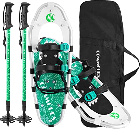 Photo 1 of 21 inches Aluminum Alloy Terrain Snowshoes with Trekking Poles and Carrying Bag
