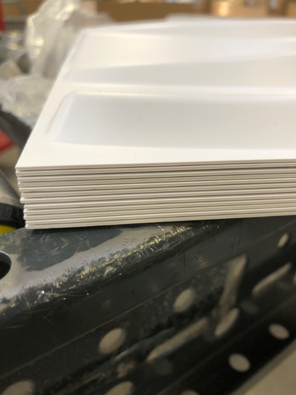 Photo 1 of Art3d PVC 3D Panel for Interior Wall Decor, Wavy Textured Tile, 12-Pack 19.7 x 19.7in. White