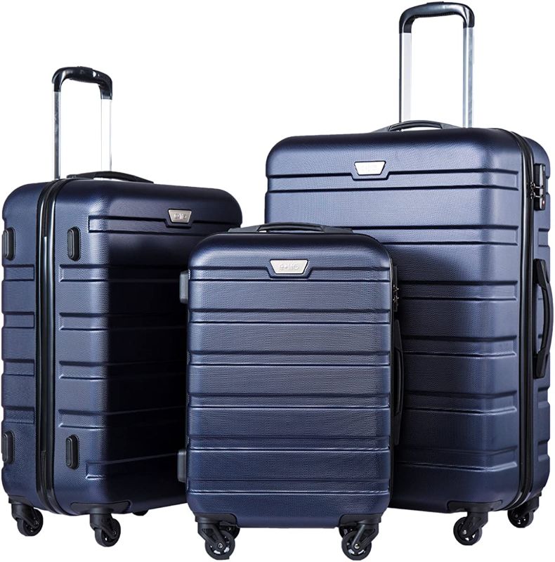 Photo 1 of Coolife Luggage 3 Piece Set Suitcase Spinner Hardshell Lightweight TSA Lock 4 Piece Set
