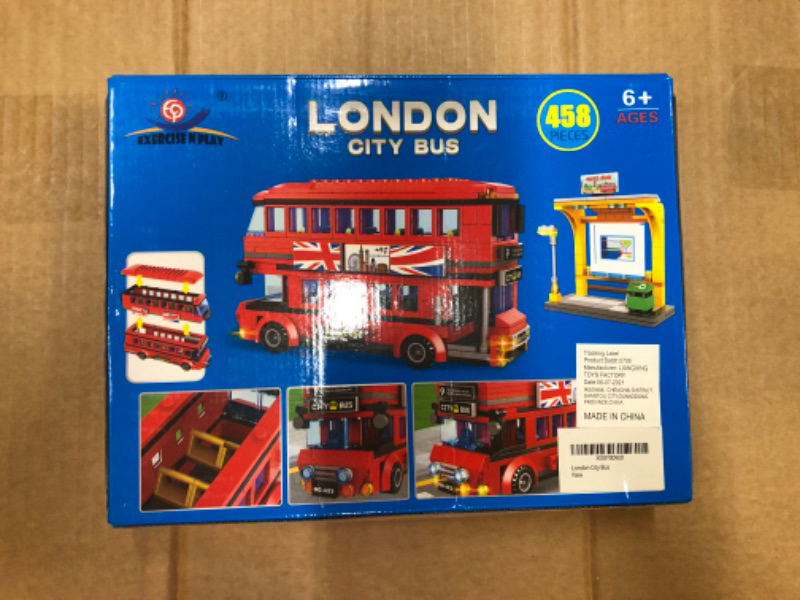 Photo 1 of City London Bus Station Building Blocks Set, Double Deckers London Travel Bus and Bus Station, Best Learning Roleplay STEM Bricks Play Toys Gift for Boys Girls Aged 6-12 (458 Pcs)