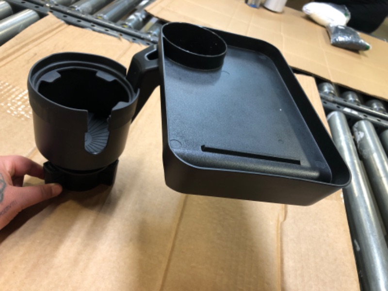 Photo 2 of Cup Holder Tray for Car Cup Holder Expander for Car Drink Holders Compatible with Yeti 20/26/30 oz Hydro Flasks 32/40 oz Nalgenes 30/32/38/48 oz Camelbak 32/40 oz Detachable Tray Table 1