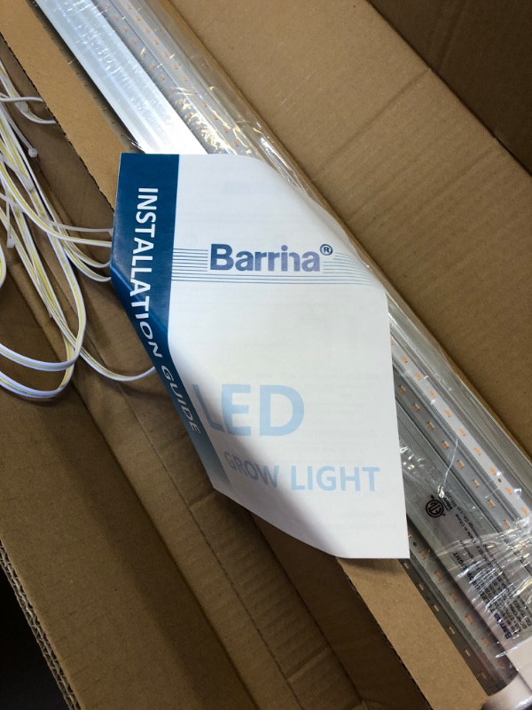 Photo 2 of (6 Pack) Barrina LED T5 Integrated Single Fixture, 4FT, 2200lm, 6500K (Super Bright White), 20W, Utility LED Shop Light, Ceiling and Under Cabinet Light, Corded Electric with ON/OFF Switch, ETL Listed
