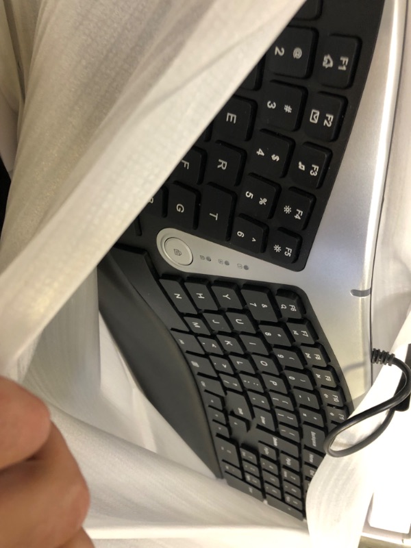 Photo 2 of Nulea Ergonomic Keyboard, Wired Split Keyboard with Pillowed Wrist and Palm Support, Featuring Dual USB Ports, Natural Typing Keyboard for Carpal Tunnel, Compatible with Windows/Mac