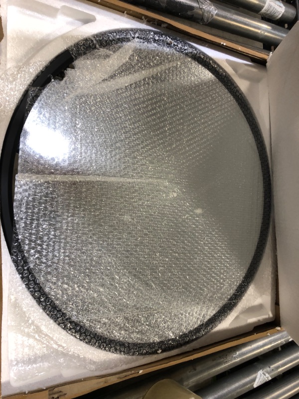 Photo 1 of 24" Diameter Circular Metal Framed Bathroom Mirror