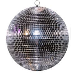 Photo 1 of  Large Disco Ball 16 Inch Glass Mirror Disco Party Ball Jumbo Ball with Hanging Ring Rotating Disco Ball for DJ Club Bar Stage Props Home Wedding Holiday Dance Music Festival Decoration, Silver