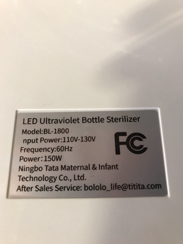 Photo 3 of BOLOLO UV-C Baby Sterilizer and Dryer | Drying and Ready to go Storage | Bottle sanitizer with UVC LED | No Ozone UV LED