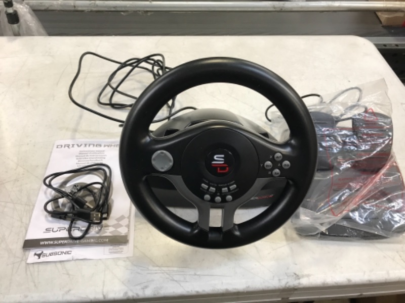 Photo 2 of Superdrive - Racing Steering Wheel Driving Wheel SV200 with pedals and shift paddles for Nintendo Switch - PS4 - Xbox One - PC