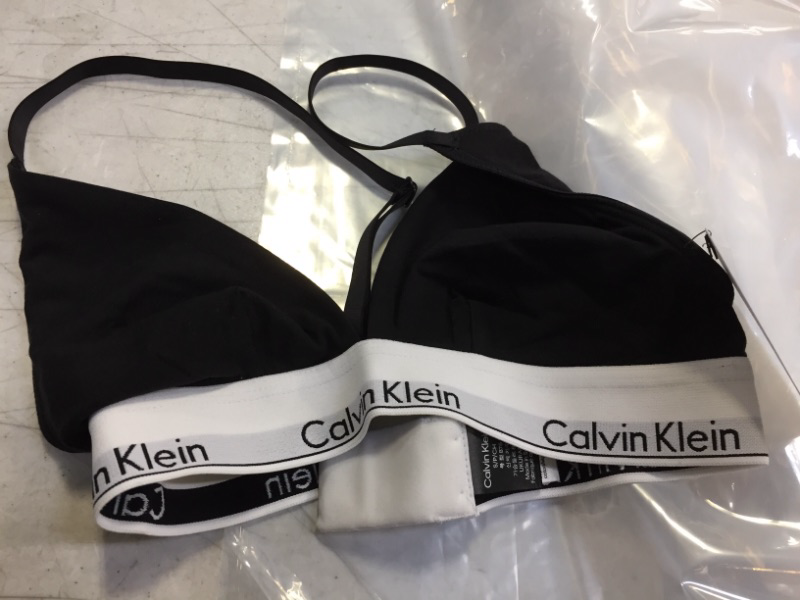 Photo 2 of Calvin Klein Women's Modern Cotton Triangle Bra SIZE Small Black