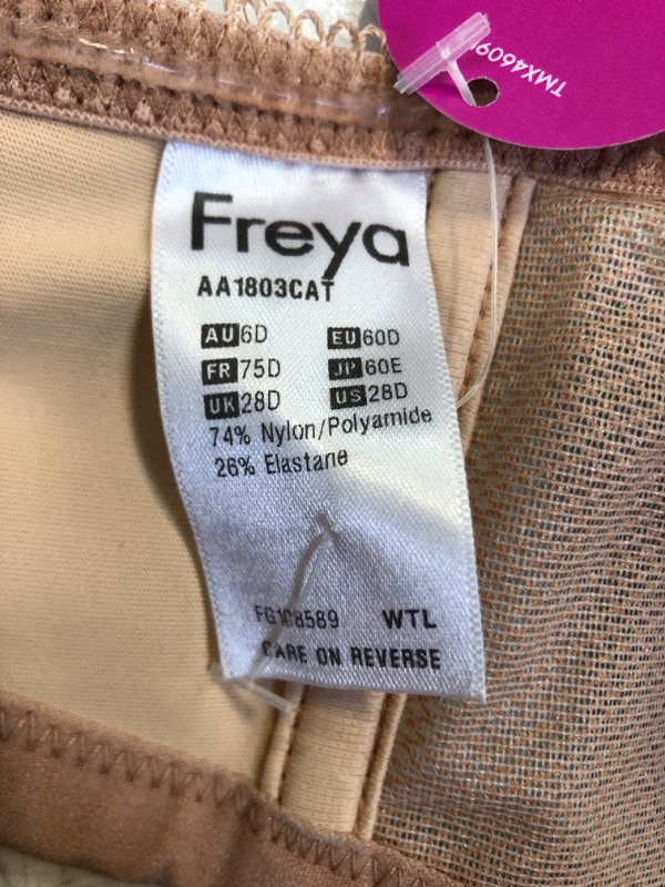 Photo 3 of Freya Women's Plus Size Idol Allure Strapless Bra SIZE 28D Café Au Lait