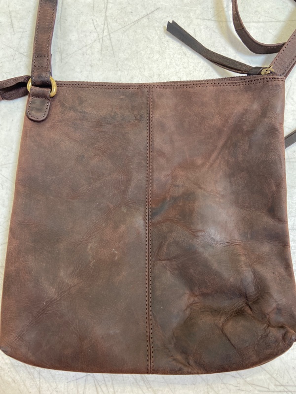 Photo 2 of Dark brown leather crossbody medium sized purse