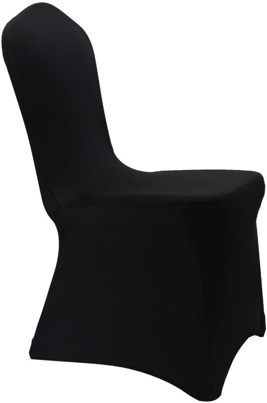 Photo 1 of 4 count Black Stretch Spandex Chair Covers