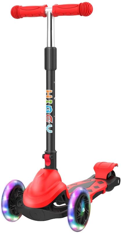 Photo 1 of Hiboy Q1 Scooter for Kids - 4 Adjustable Heights, 3 Wheels with 2 LED Light-Up Front Wheels, Foldable Toddler Scooter for Boys and Girls from 2-6 Years Old
