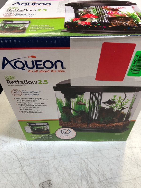 Photo 1 of Aqueon 00800198: Aquarium Kit BettaBow Led Blk 2.5G
