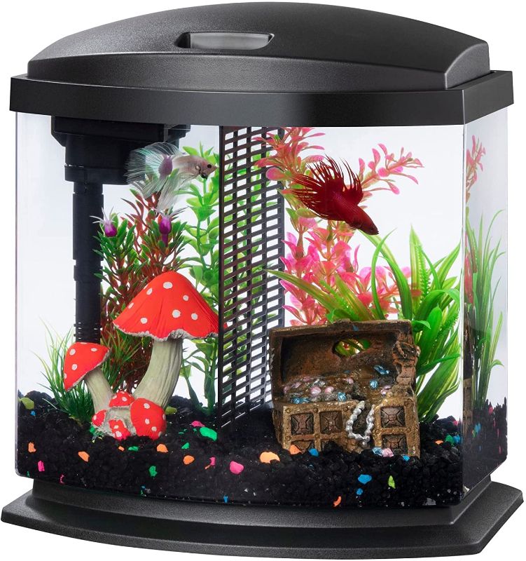 Photo 1 of Aqueon 00800198: Aquarium Kit BettaBow Led Blk 2.5G
