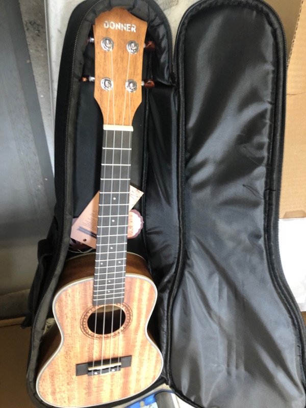 Photo 3 of Donner Concert Ukulele Beginner 23 inch Ukelele Mahogany Wood 