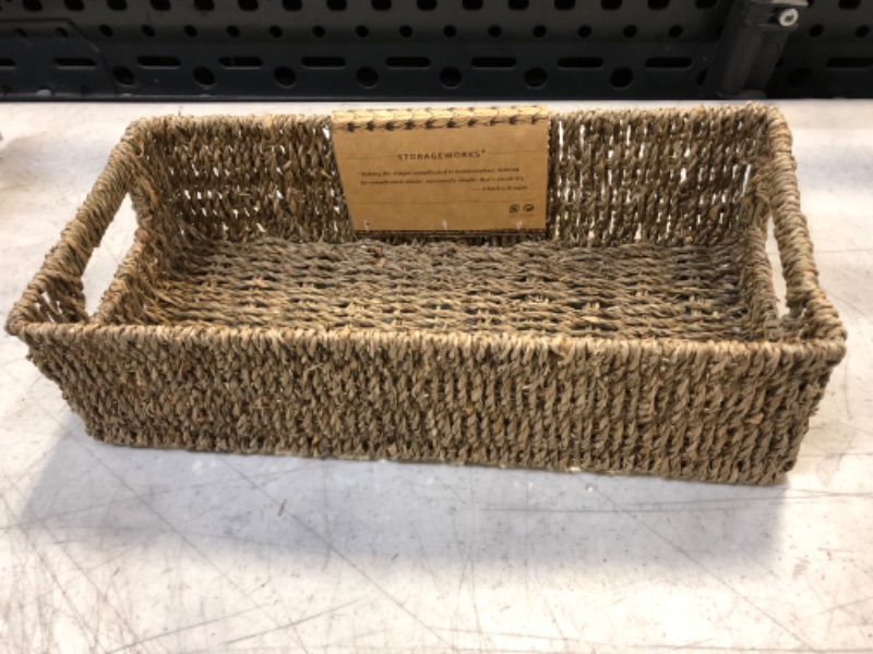 Photo 1 of 14" x 6.5" Woven Wood Basket  Single 