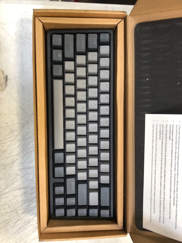 Photo 2 of DROP ALT High-Profile Mechanical Keyboard — 65% (67 Key) Gaming Keyboard, Hot-Swap Switches, Programmable Macros, RGB LED Backlighting, USB-C, Doubleshot PBT, Aluminum Frame (Cherry MX Blue, Gray)