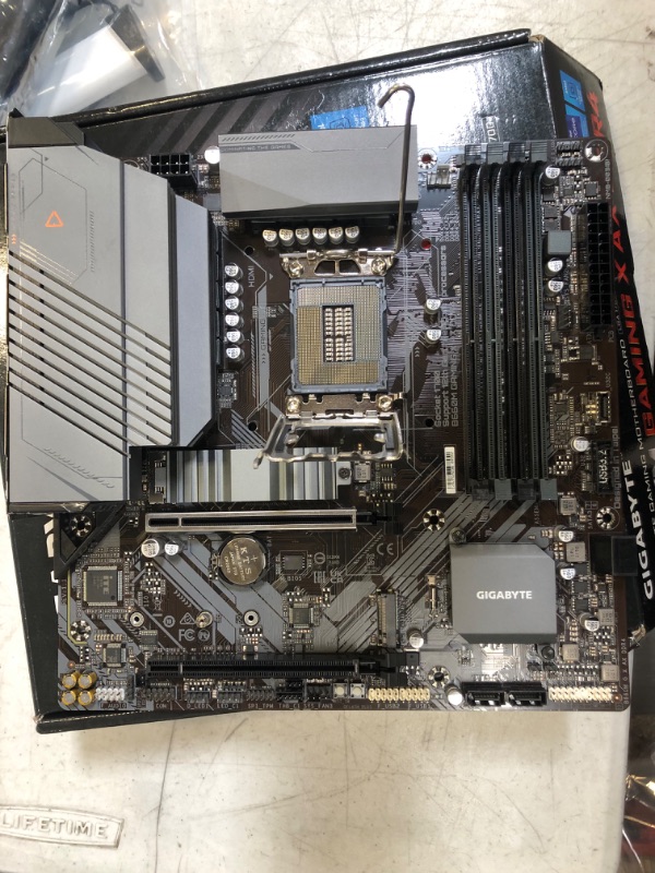 Photo 4 of GIGABYTE B660M GAMING X AX DDR4 (B660/ Intel/ LGA 1700/ M-ATX/ DDR4/ Dual M.2/ PCIe 4./ USB 3.2 Gen2 Type-C/ WiFi 6 802.11ax/ 2.5GbE LAN/ Gaming Motherboard) B660 B660M GAMING X AX DDR4