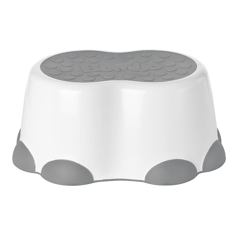 Photo 1 of Bumbo Step Stool, Cool Grey, White, 1 Count (Pack of 1)
