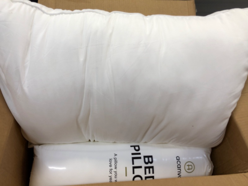 Photo 2 of Acanva Bed Pillows for Sleeping 2 Pack, Down Like Filling Luxury Soft Supportive Plush for Side Back and Stomach Sleepers, 2 Count