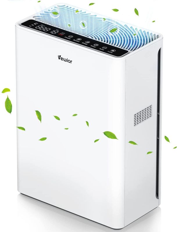 Photo 1 of Air Purifier, Home Air Purifiers For Large Room Up To 1620 sq.ft, VEWIOR H13 True HEPA Air Filter With 5 Timer Settings 3 Fan Speeds, Ultra-Quiet Air Cleaner For Pets Dander Hair Smoke Smell Pollen
