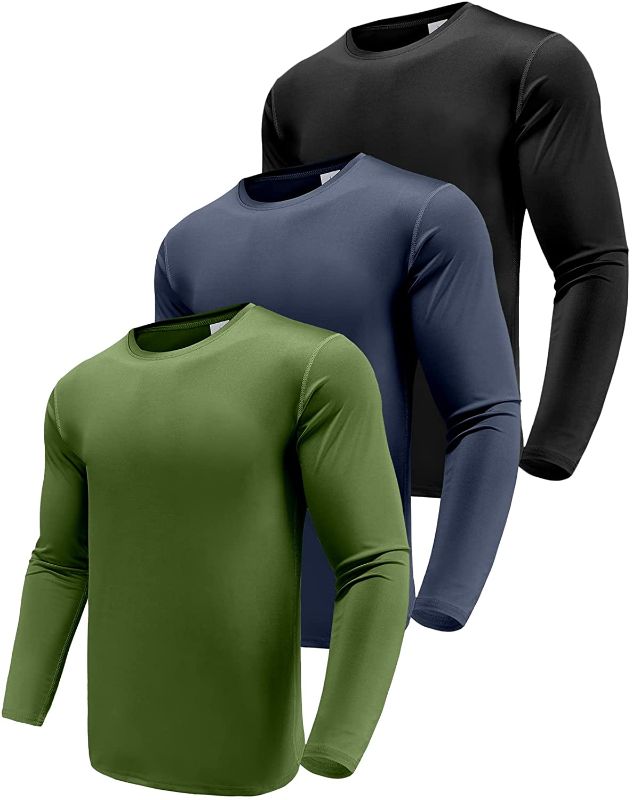 Photo 1 of Men's 3 Pack Performance Long Sleeve T-Shirts, UPF 50+ Sun Protection Shirts, Athletic Workout Shirts for Running
SIZE SMALL