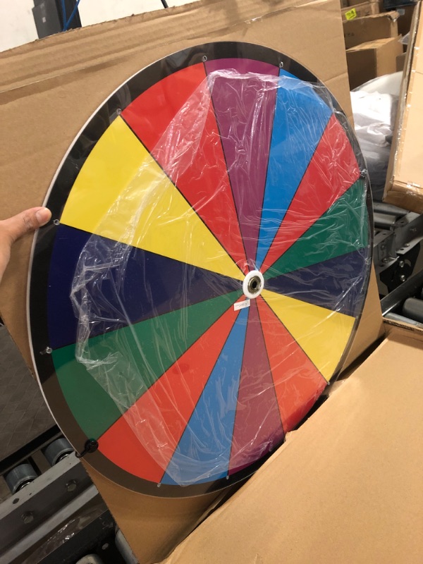 Photo 2 of 24 Inch Heavy Duty Spinning Prize Wheel - 14 Slots Color Tabletop Roulette Wheel of Fortune - Spin the Wheel with Dry Erase Marker and Eraser Win - Spinner Wheel Game for Carnival and Trade Show 24 Inch Heavy Duty Prize Wheel - #1 PRIZE WHEEL