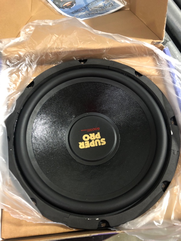 Photo 2 of Pyramid 10 Inch Car Subwoofer Speaker - 500 Watt High Powered Car Audio Sound Component Speaker System w/ 2 Inch High-Temperature Kapton Voice Coil, 85.6 dB, 8 Ohm, 60 oz Magnet - Pyramid PW1048USX Standard Packaging