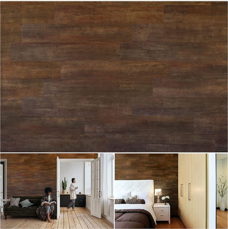 Photo 1 of Magnetic Vinyl Wall Panel 36sf by Wallworks Design (Modern Dark Elm) 24PCS