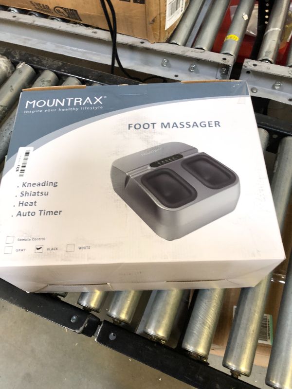 Photo 2 of MOUNTRAX Foot Massager Machine with Heat, Christmas Gifts for Dad Mom, Foot Massager for Plantar Fasciitis and Relieve Pain, Deep Kneading Shiatsu Foot Massager, Fits Feet Up to Men Size 12 Black