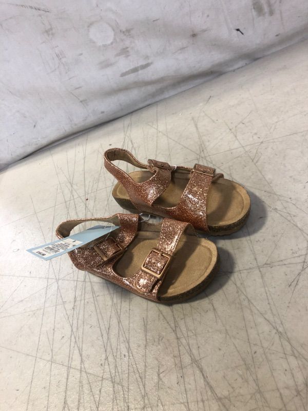 Photo 2 of Toddler Reagan Glitter Footbed Sandals - Cat & Jack Rose Gold 9