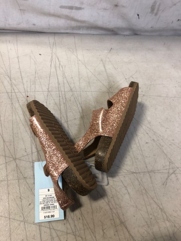 Photo 3 of Toddler Reagan Glitter Footbed Sandals - Cat & Jack Rose Gold 9