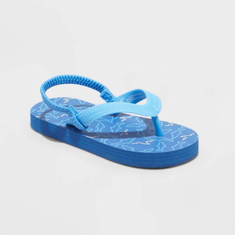 Photo 1 of 2 PAIRS -- Toddler Adrian Slip-on Flip Flop Sandals - Cat & Jack Blue XL