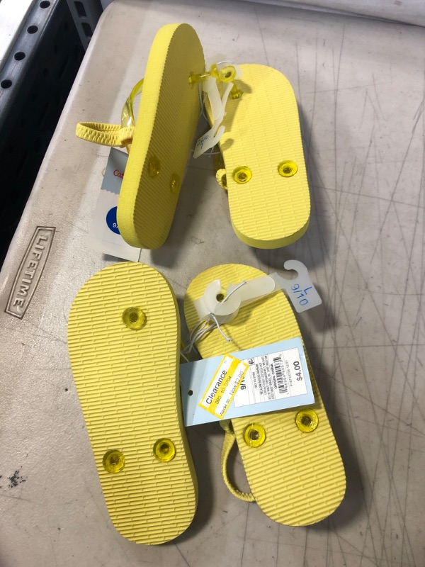 Photo 3 of 2 PAIRS -- Toddler Adrian Slip-on Flip Flop Sandals - Cat & Jack Yellow L