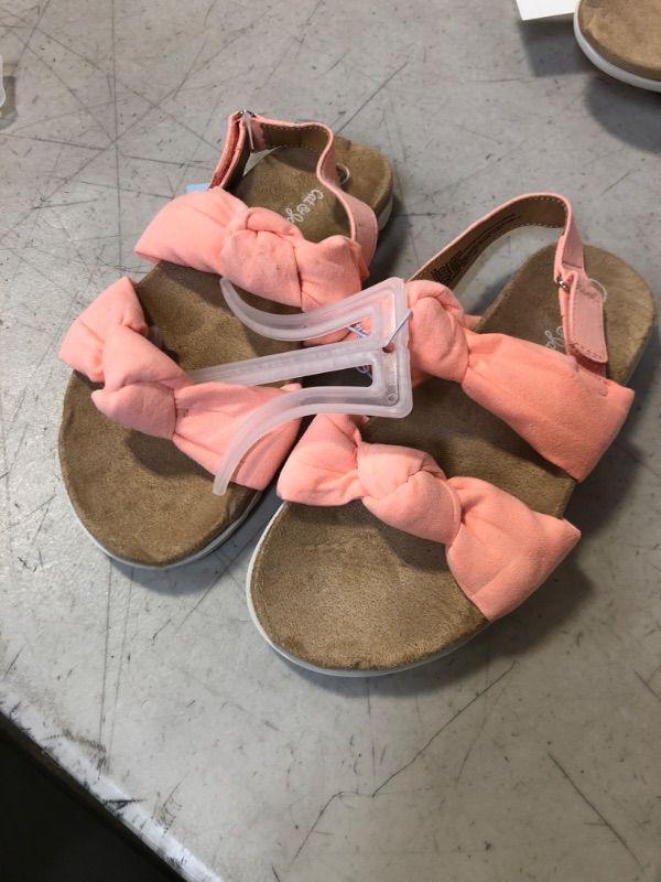 Photo 2 of Girls Elena coral Footbed Sandals Cat & Jack 13