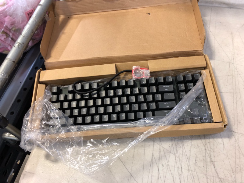 Photo 3 of VELOCIFIRE M87 Mac Layout Mechanical Keyboard, 87-Key with Tactile Brown Switch, and LED White Backlit, Compatible with Mac (Black)