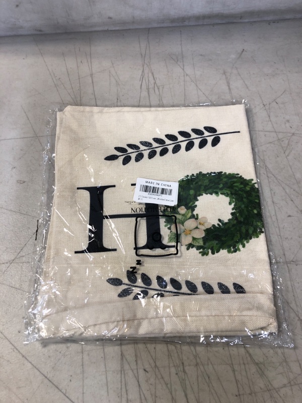 Photo 2 of 4TH Emotion Fall Home Boxwood Wreath Throw Pillow Cover 12x20 Inches Polyester Linen