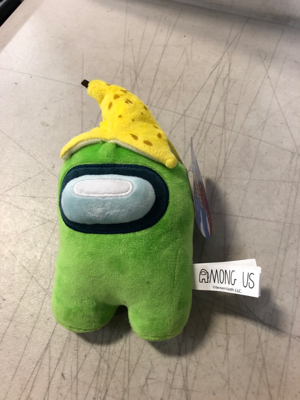 Photo 2 of .M.I. Among Us Plush Buddies Doll| Banana Peeled Green 1-Foot-Tall Huggable Among Us Plushie Collectibles 