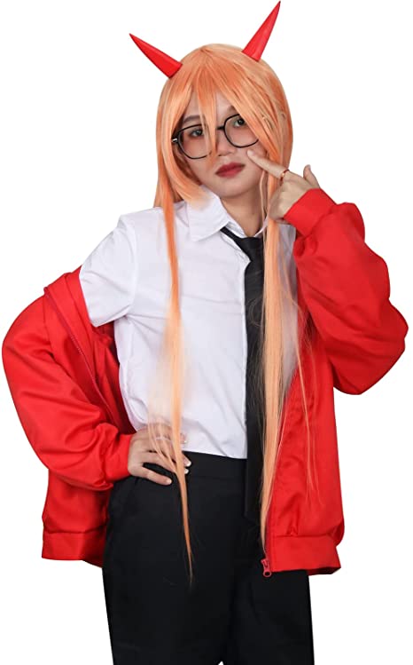 Photo 1 of Anime Chainsaw Man Power Costume Outfit Women Cosplay Jacket Pants Uniform SIZE S 